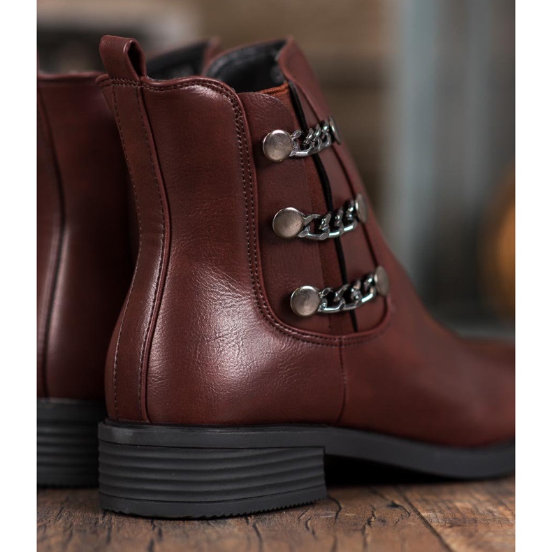 SHELOVET Eleganti stivali Chelsea marrone 1