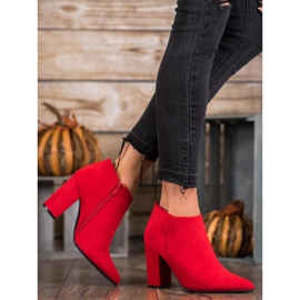 Marquiz Stivali sexy con cerniera rosso 1