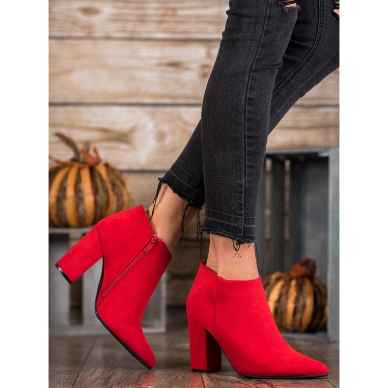 Marquiz Stivali sexy con cerniera rosso 1