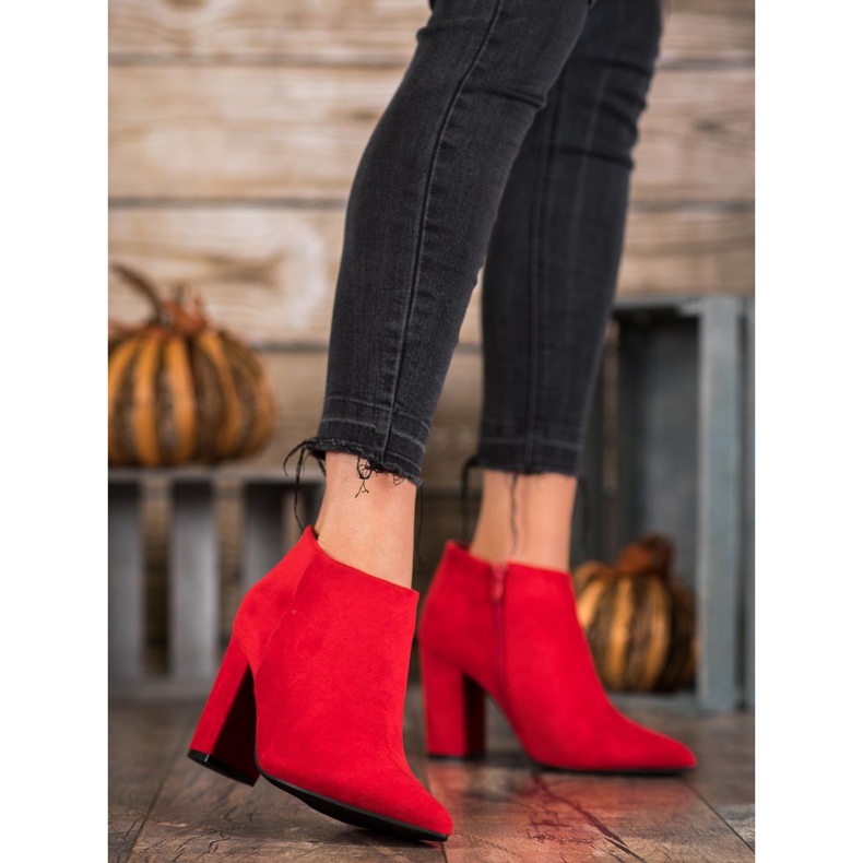 Marquiz Stivali sexy con cerniera rosso 2