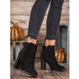 Super Me Stivali alla moda con tacco alto nero 1