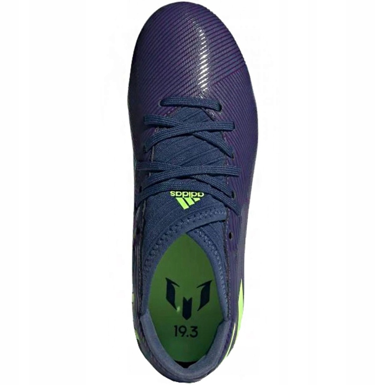 Scarpe da calcio Adidas Nemeziz Messi 19.3 Fg Jr EF1814 giallo viola 1
