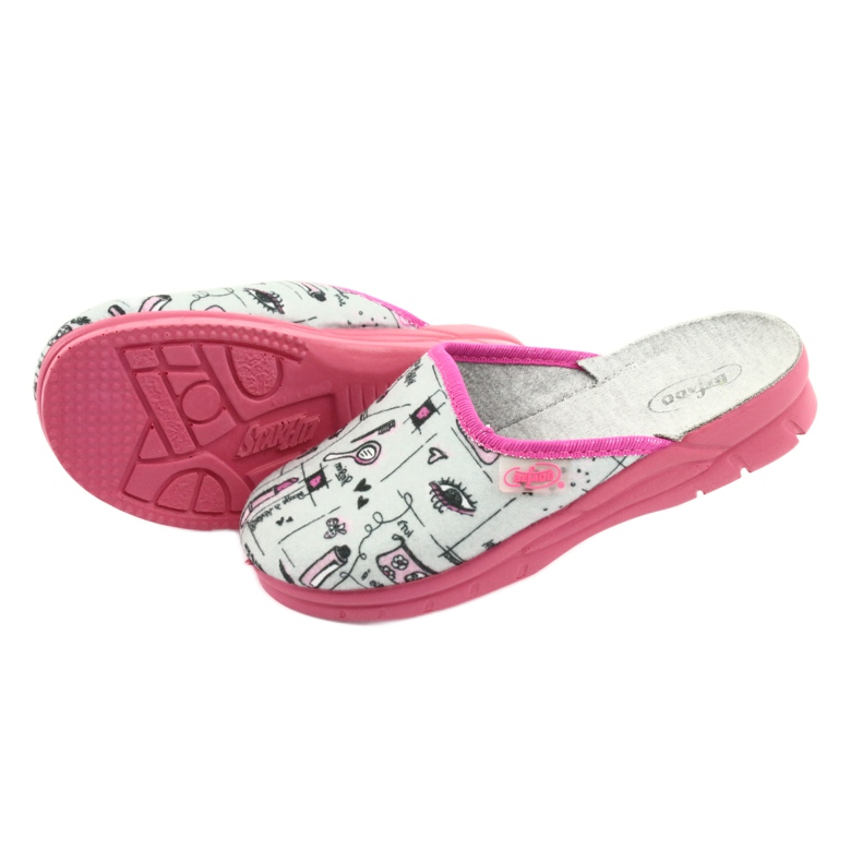 Scarpe per bambini Befado 708X002 rosa grigio 4