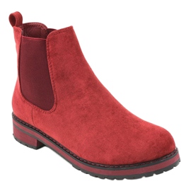 Stivali marroni isolati F-3799 rosso 1