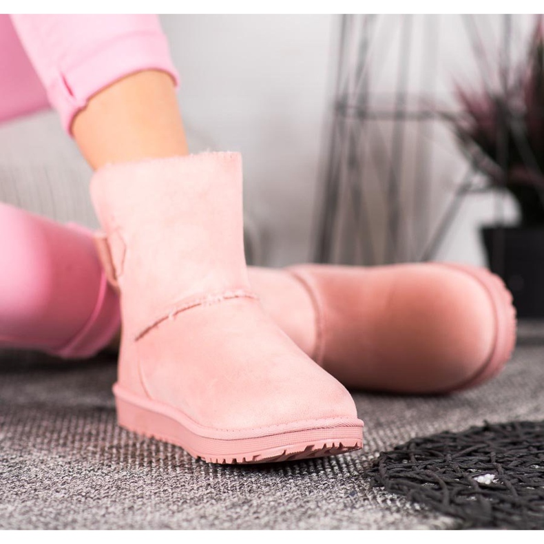 SHELOVET Mukluki in polvere con fiocco rosa 1