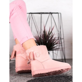SHELOVET Mukluki in polvere con fiocco rosa 2