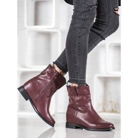 Ideal Shoes Stivali texani Con Ecopelle rosso 2