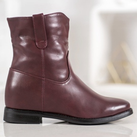 Ideal Shoes Stivali texani Con Ecopelle rosso 1