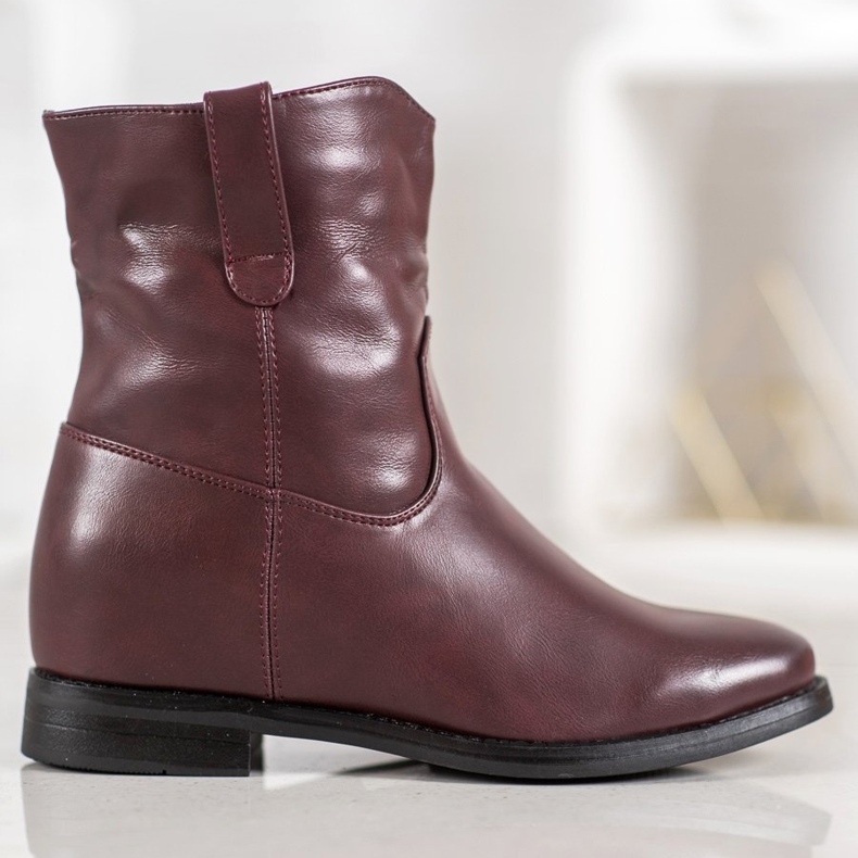 Ideal Shoes Stivali texani Con Ecopelle rosso 1