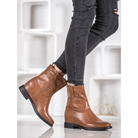 Ideal Shoes Stivali texani Con Ecopelle marrone 1