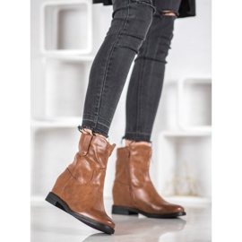 Ideal Shoes Stivali texani Con Ecopelle marrone 2