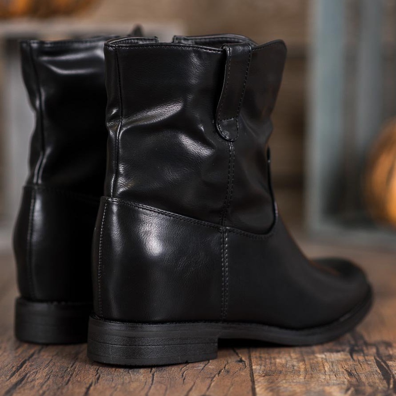 Ideal Shoes Stivali texani Con Ecopelle nero 1
