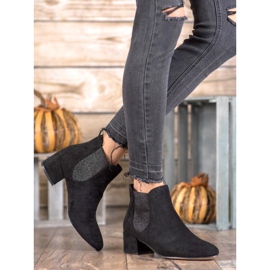 Ideal Shoes Stivaletti Chelsea Con Glitter nero 1