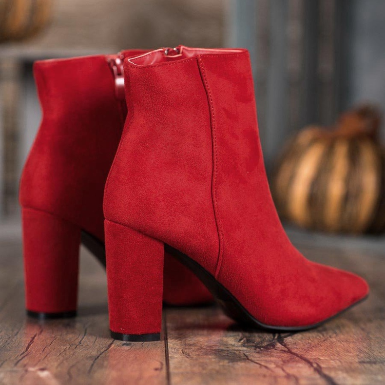 Super Me Stivali sexy con tacco alto rosso 1