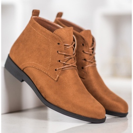 Goodin Comodi stivali in pelle scamosciata marrone 1