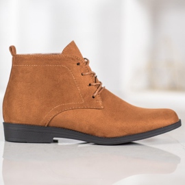 Goodin Comodi stivali in pelle scamosciata marrone 2