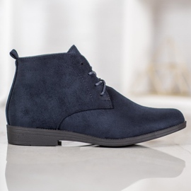 Goodin Comodi stivali in pelle scamosciata blu 2