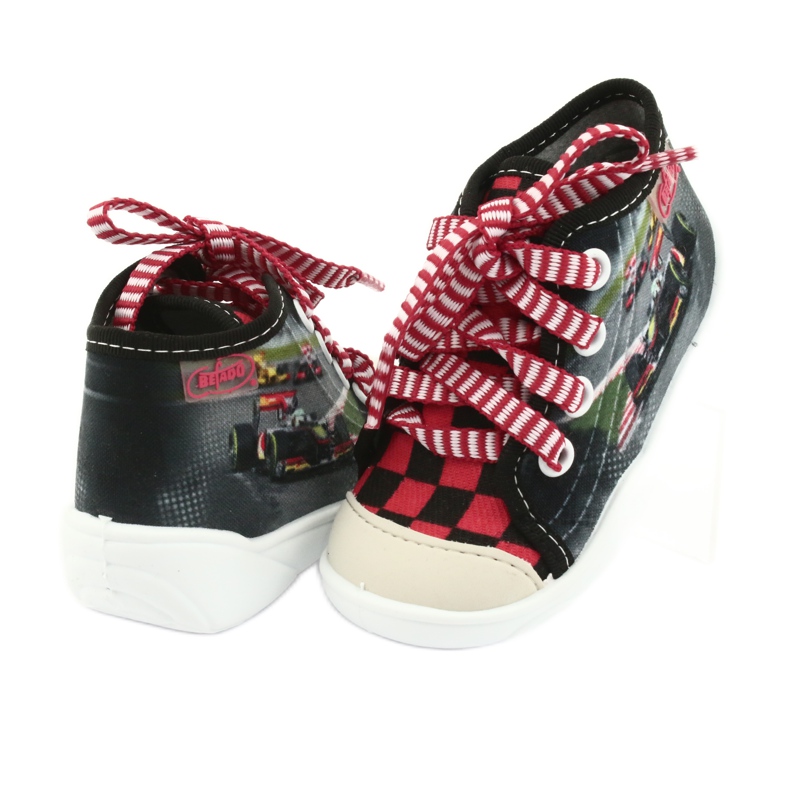 Scarpe per bambini Befado 218P050 nero rosso grigio 4