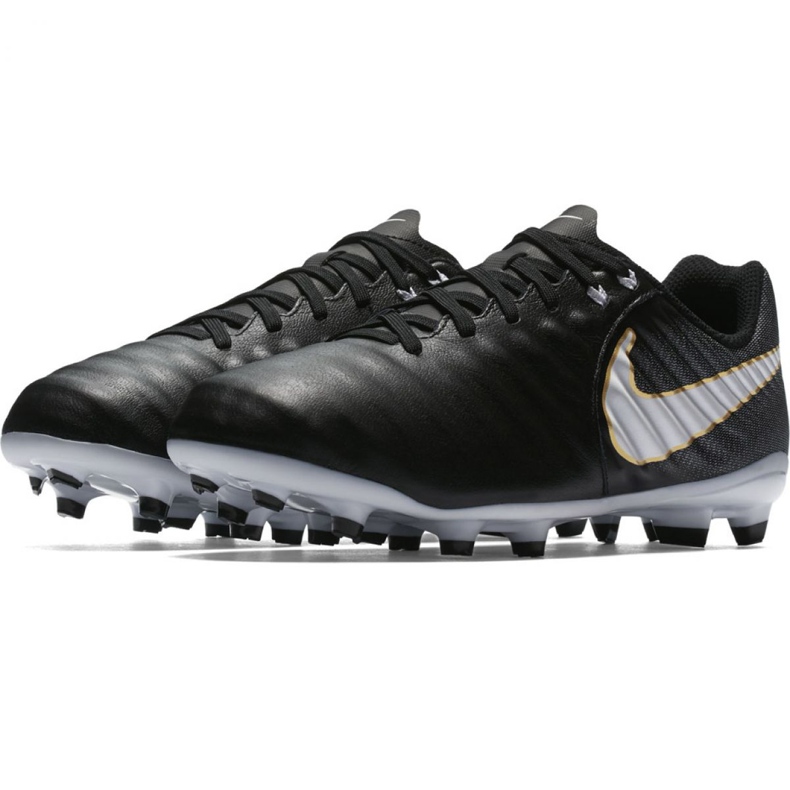 Nike Tiempo Iv Fg Jr 897725-002 scarpe da calcio nero nero 2