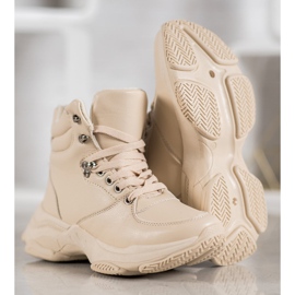 Ideal Shoes Sneakers in ecopelle marrone 1
