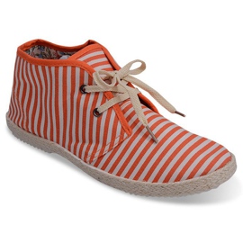 Stivali Sneakers Suola Paglia 2607 Arancione arancia 2