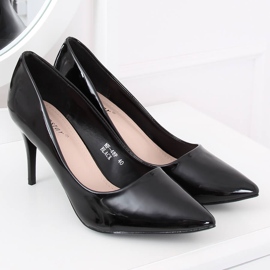 Décolleté su tacco nero NF-48P laccato nero 1