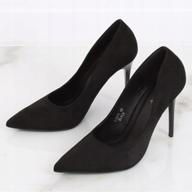 Décolleté su camoscio nero LE07P Stiletto nero 1