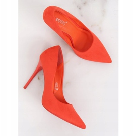Décolleté in camoscio arancione LE07P Orange arancia 1