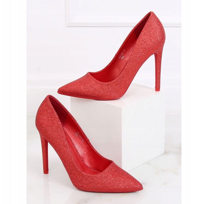 Spille rosse glitterate NF-58P Red rosso 1