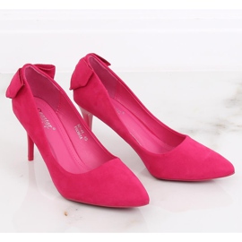 Décolleté su spilla con fiocco fucsia NF-46 Fuchsia rosa 1