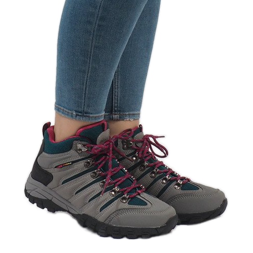 Scarpe trekking da donna grigie FS302-33 nero grigio 1