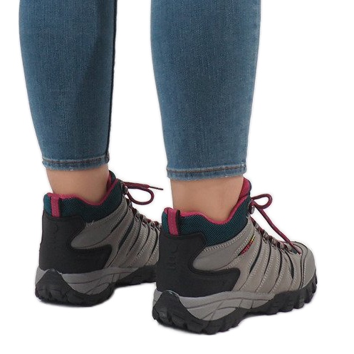 Scarpe trekking da donna grigie FS302-33 nero grigio 2