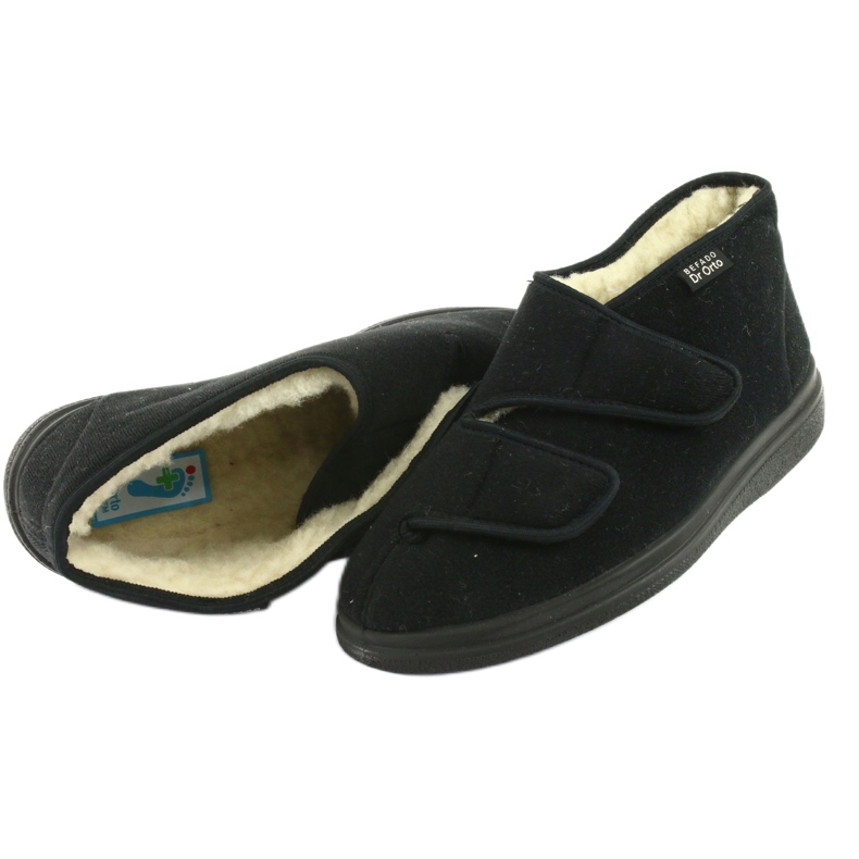 Dr.ORTO Befado ciabatte calde da donna in pu 986D011 nere nero 4