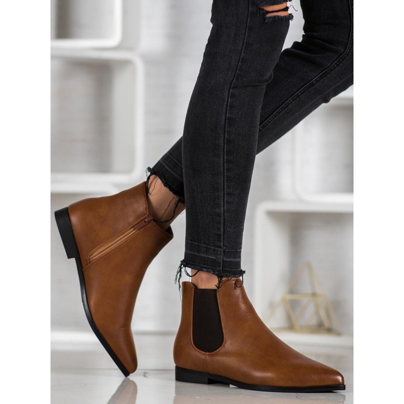 Marquiz Stivaletti cammello in Spitz marrone 2