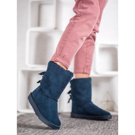 Haver Stivali da neve caldi con fiocchi blu 2