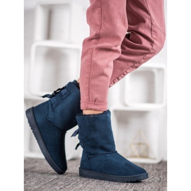 Haver Stivali da neve caldi con fiocchi blu 1