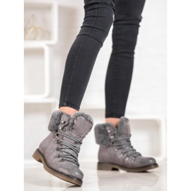 Forever Folie Stivali Con Pelliccia grigio 1