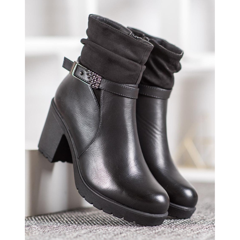 SHELOVET Stivali Neri Con Fibbia nero 2