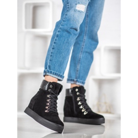 Bestelle Stivali con zeppa alla moda nero 2