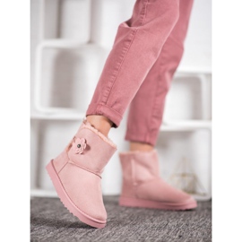 SHELOVET Mukluki con fiore rosa 1