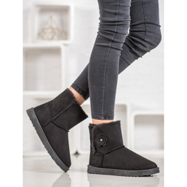 SHELOVET Mukluki con fiore nero 1