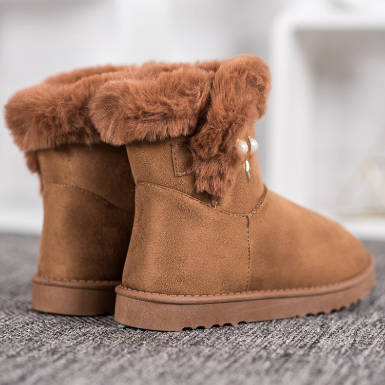 SHELOVET Doposci con perle marrone 2