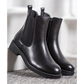 SHELOVET Stivali slip-on con elastico nero 2