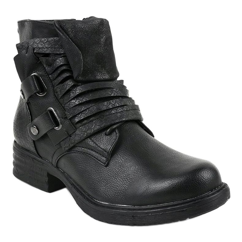 Stivali piatti neri isolati FM563 nero 1