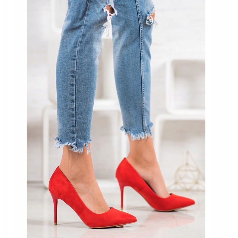 SHELOVET Tacchi alti rossi sexy rosso 2