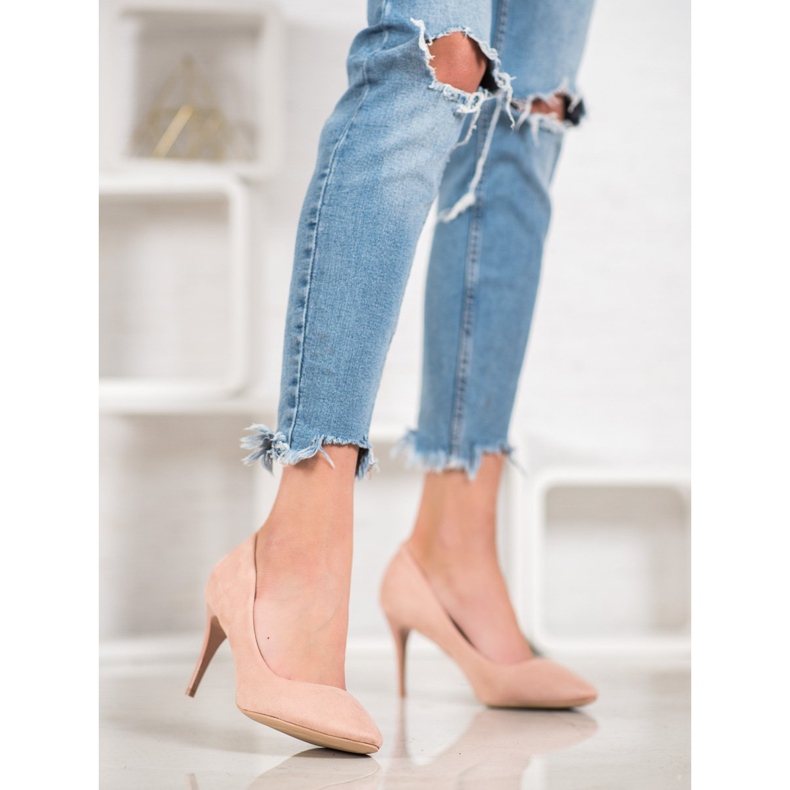 Comer Tacchi in pelle scamosciata rosa 2