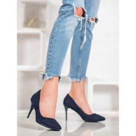 Comer Tacchi in pelle scamosciata blu 2