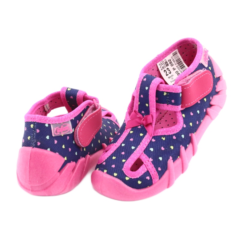 Scarpe per bambini Befado 190P092 blu navy rosa 4