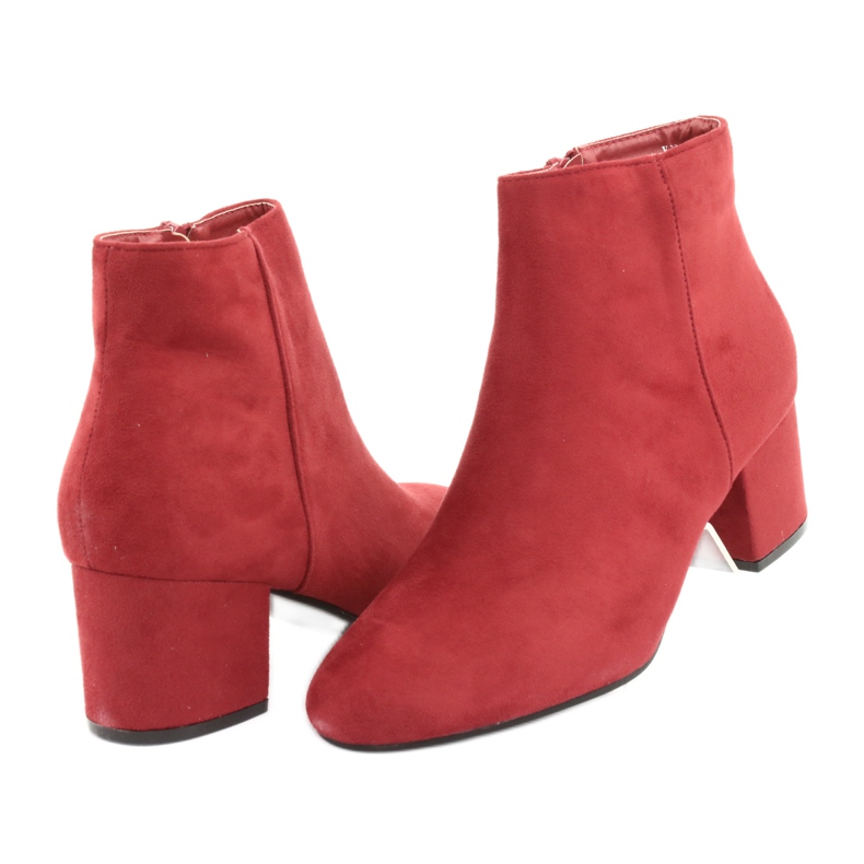 Stivali rossi con tacco basso YQ216P Rosso 6