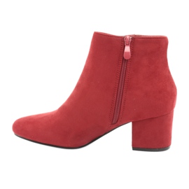 Stivali rossi con tacco basso YQ216P Rosso 4